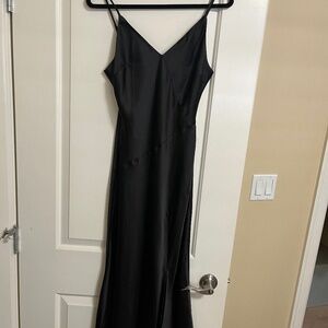 Black slip dress
